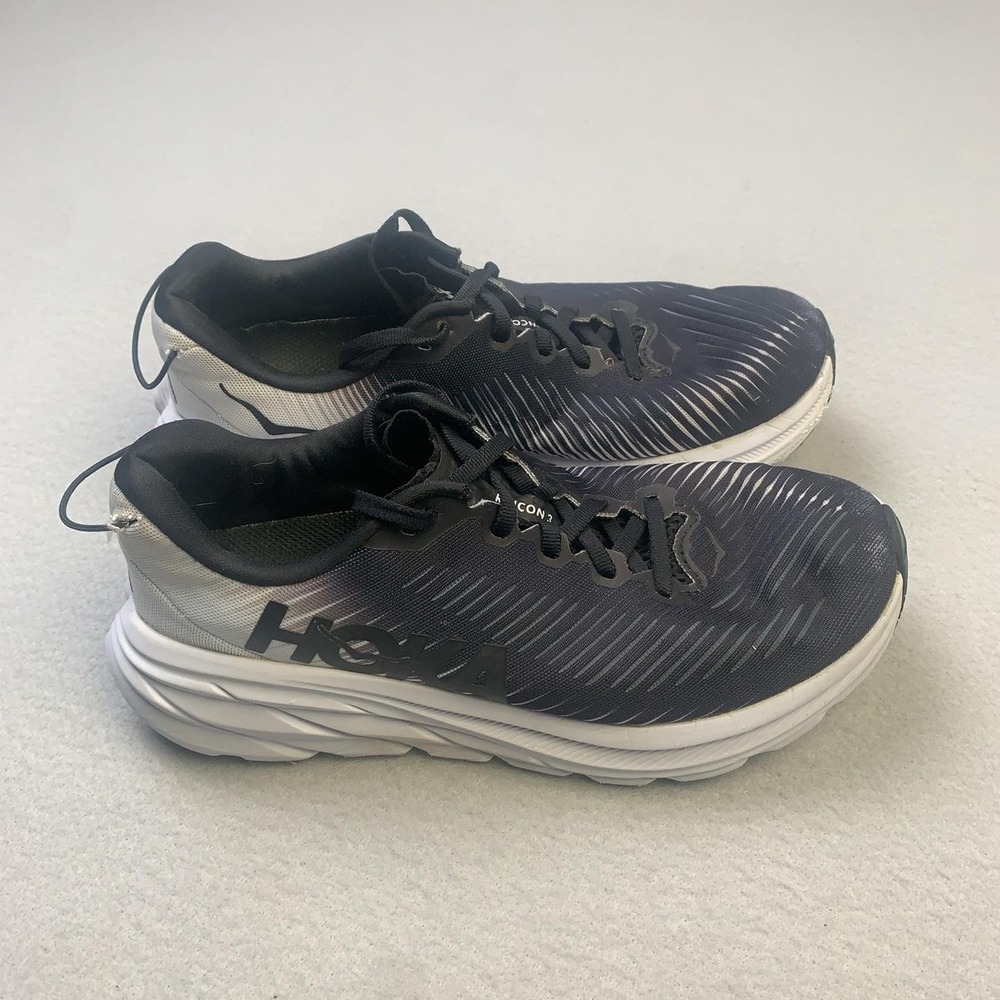 Hoka One One Rincon 3 Shoes Womens Size 7 Black Running Sneakers Lightweight